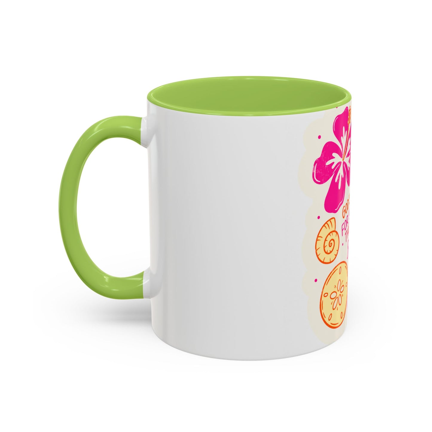 Inspirational Beach Coffee Mug — “God’s Thoughts for You Outnumber the Grains of Sand”
