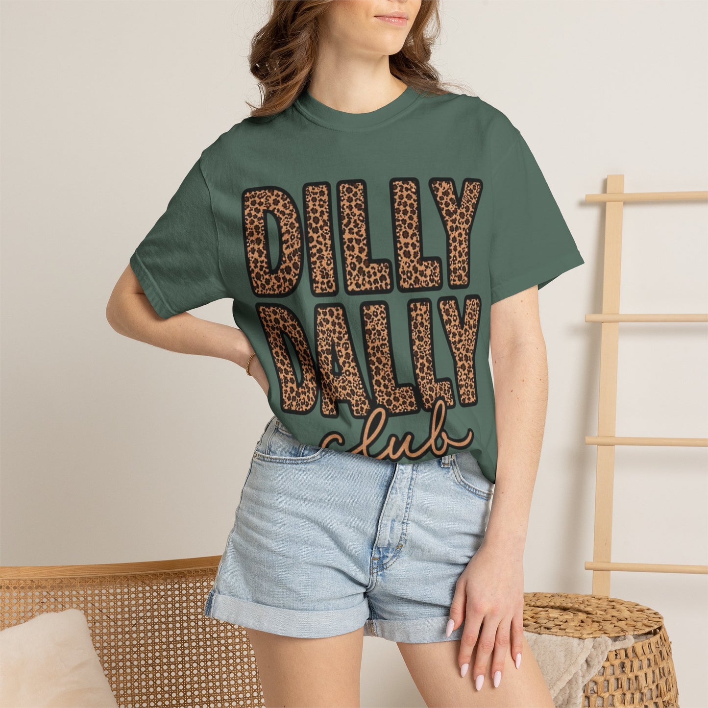 Dilly Dally Club Leopard Print T-Shirt