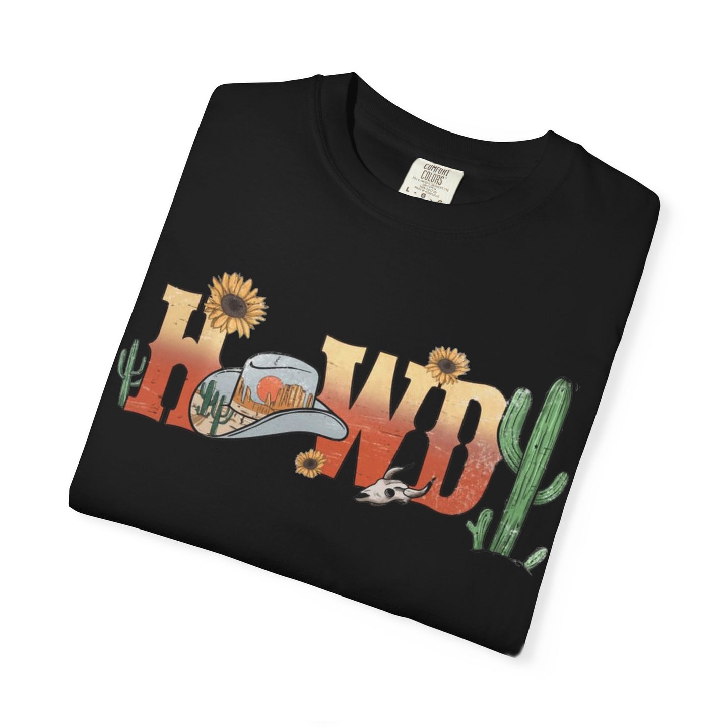 Howdy Western T-Shirt — Southwestern Cactus & Sunflower Graphic Tee