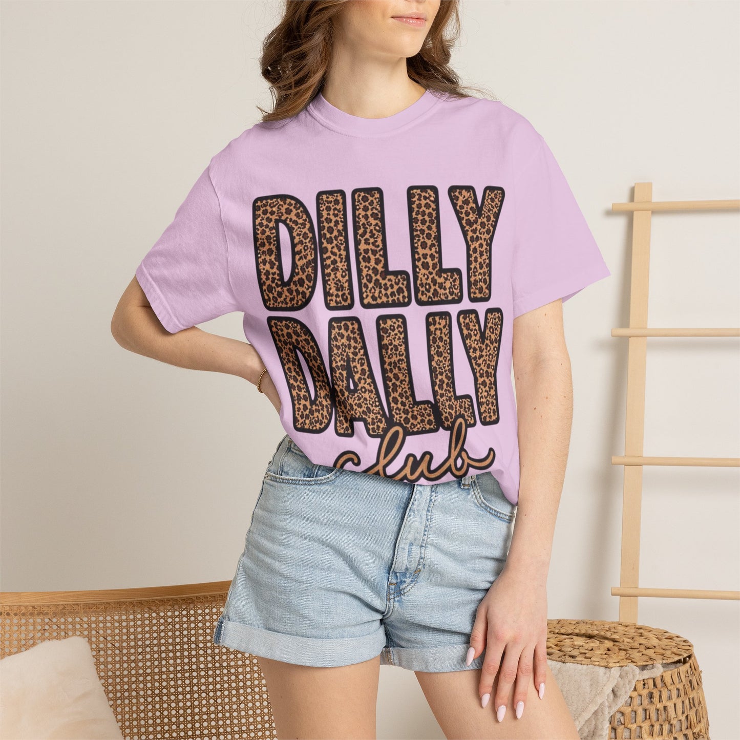 Dilly Dally Club Leopard Print T-Shirt
