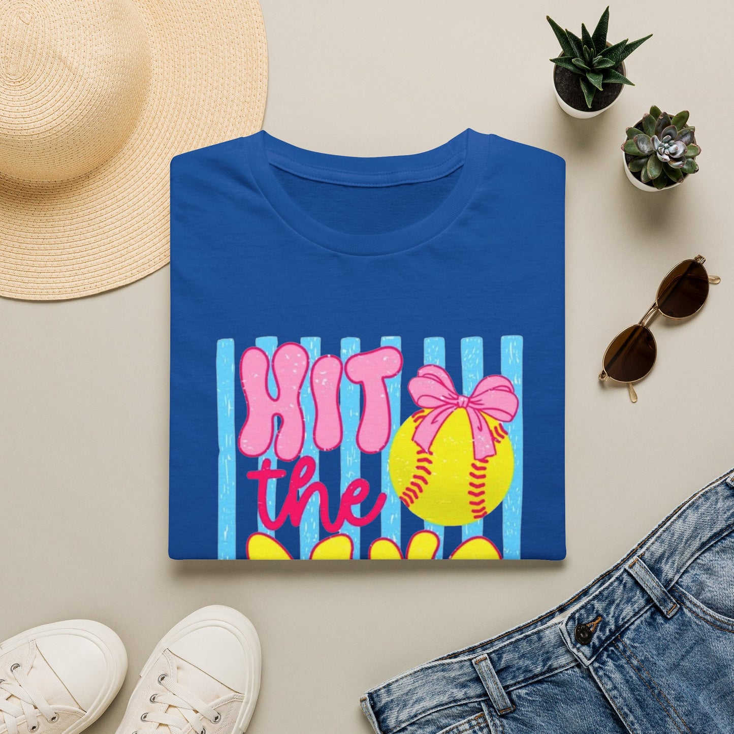 T-Shirt — "Hit the Dang Ball" Cute Softball Tee