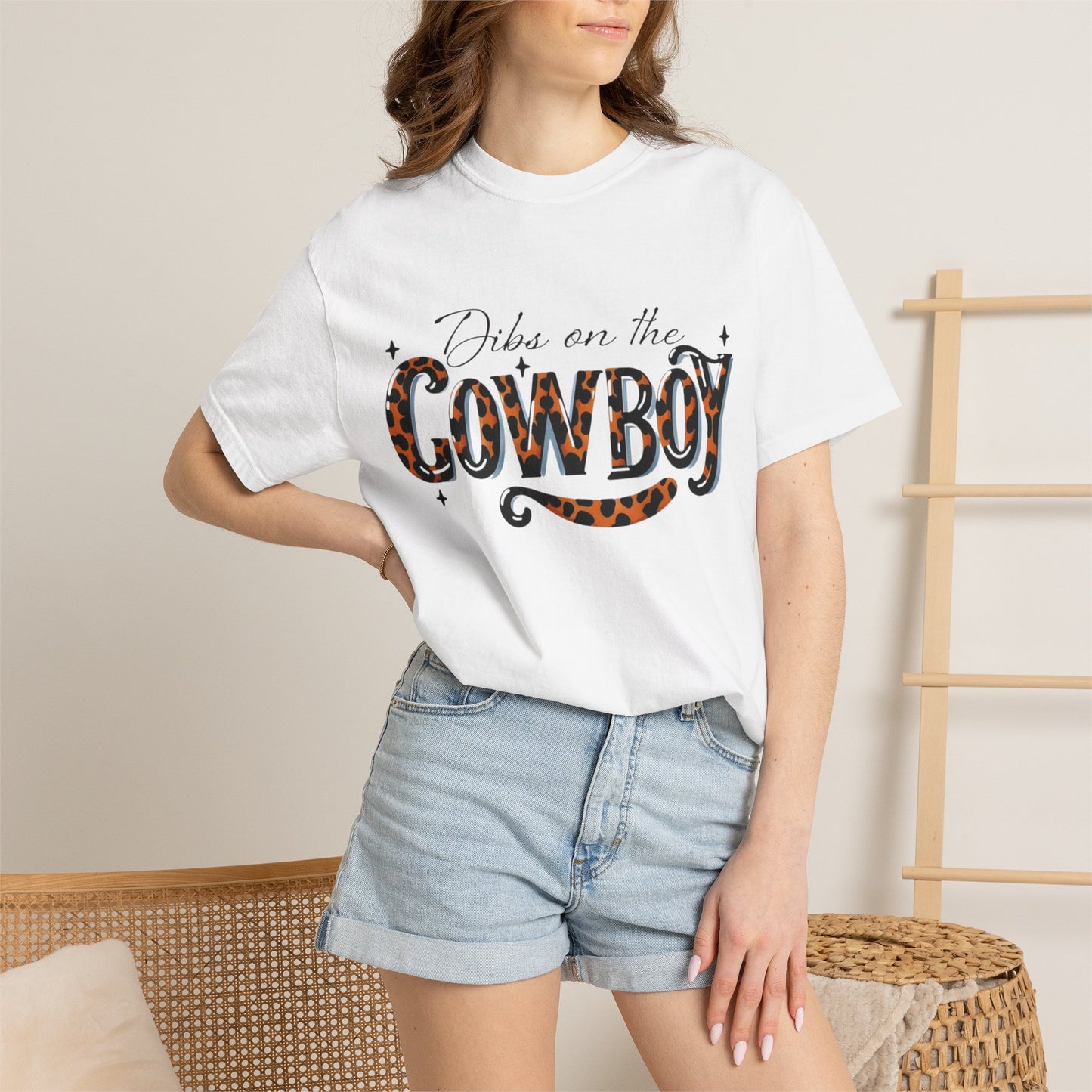 Dibs On The Cowboy Leopard Print T-Shirt