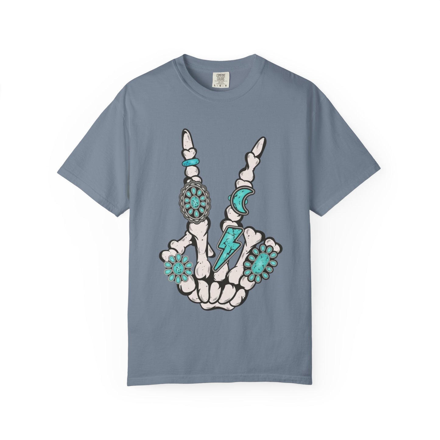 Skeleton Hand Rock 'n' Flower T-Shirt