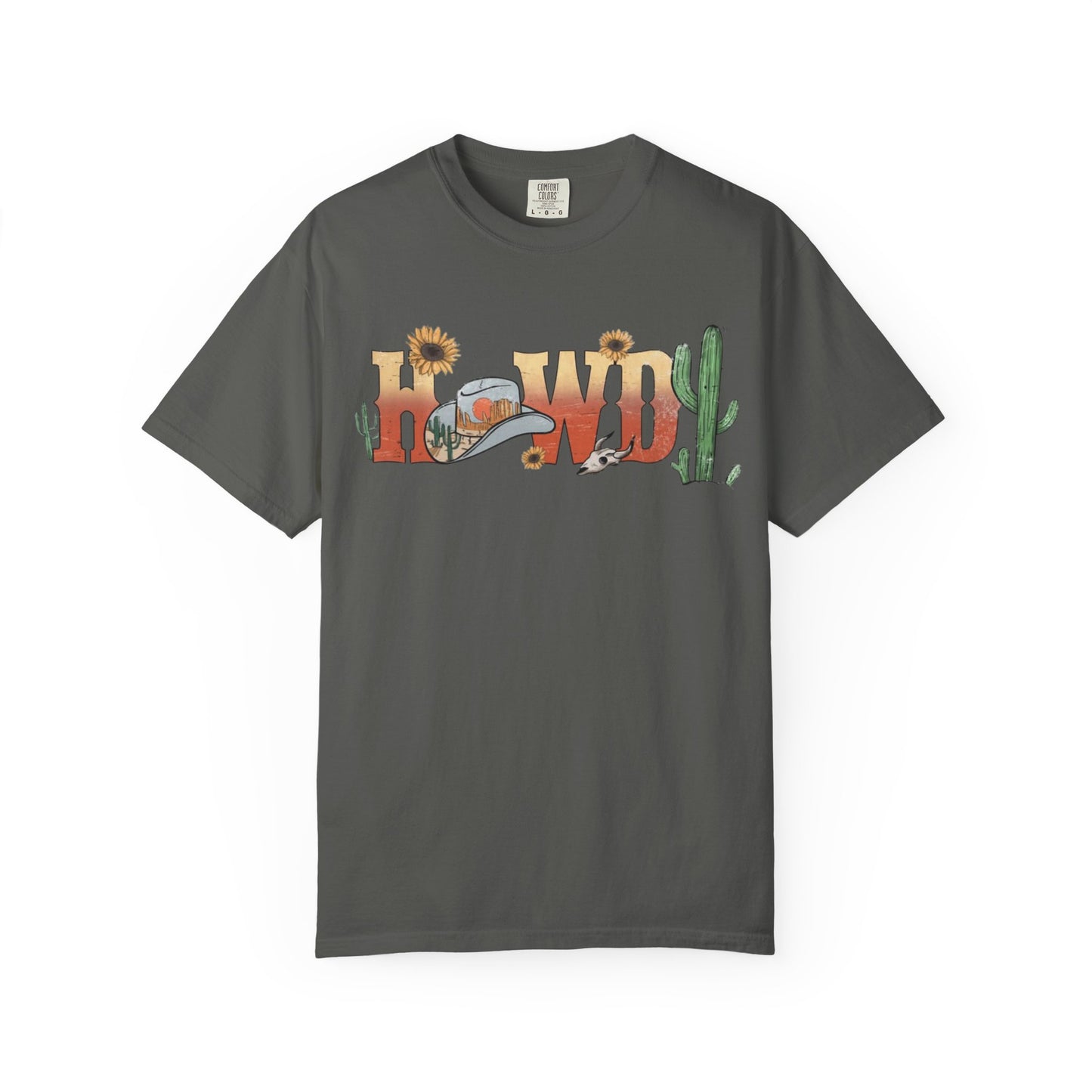 Howdy Western T-Shirt — Southwestern Cactus & Sunflower Graphic Tee