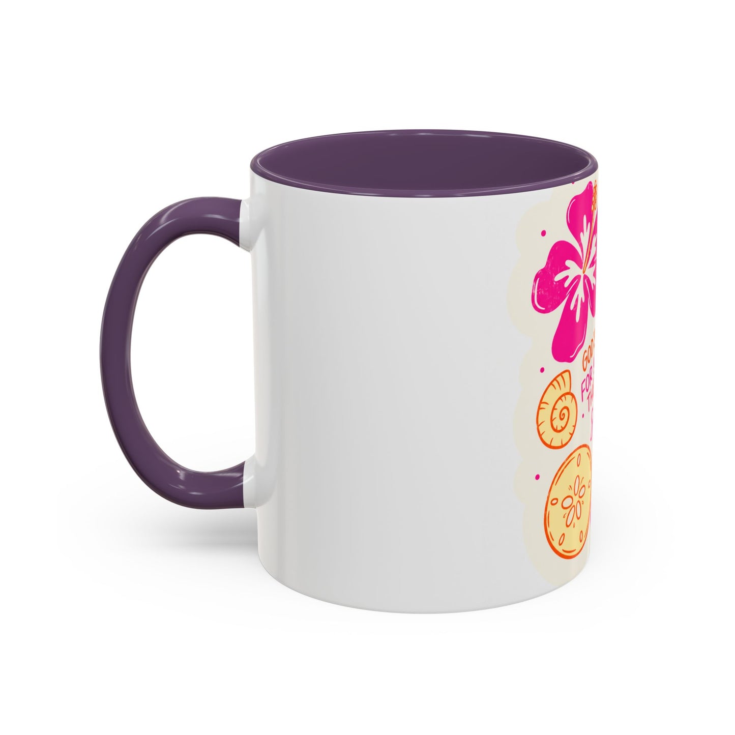 Inspirational Beach Coffee Mug — “God’s Thoughts for You Outnumber the Grains of Sand”