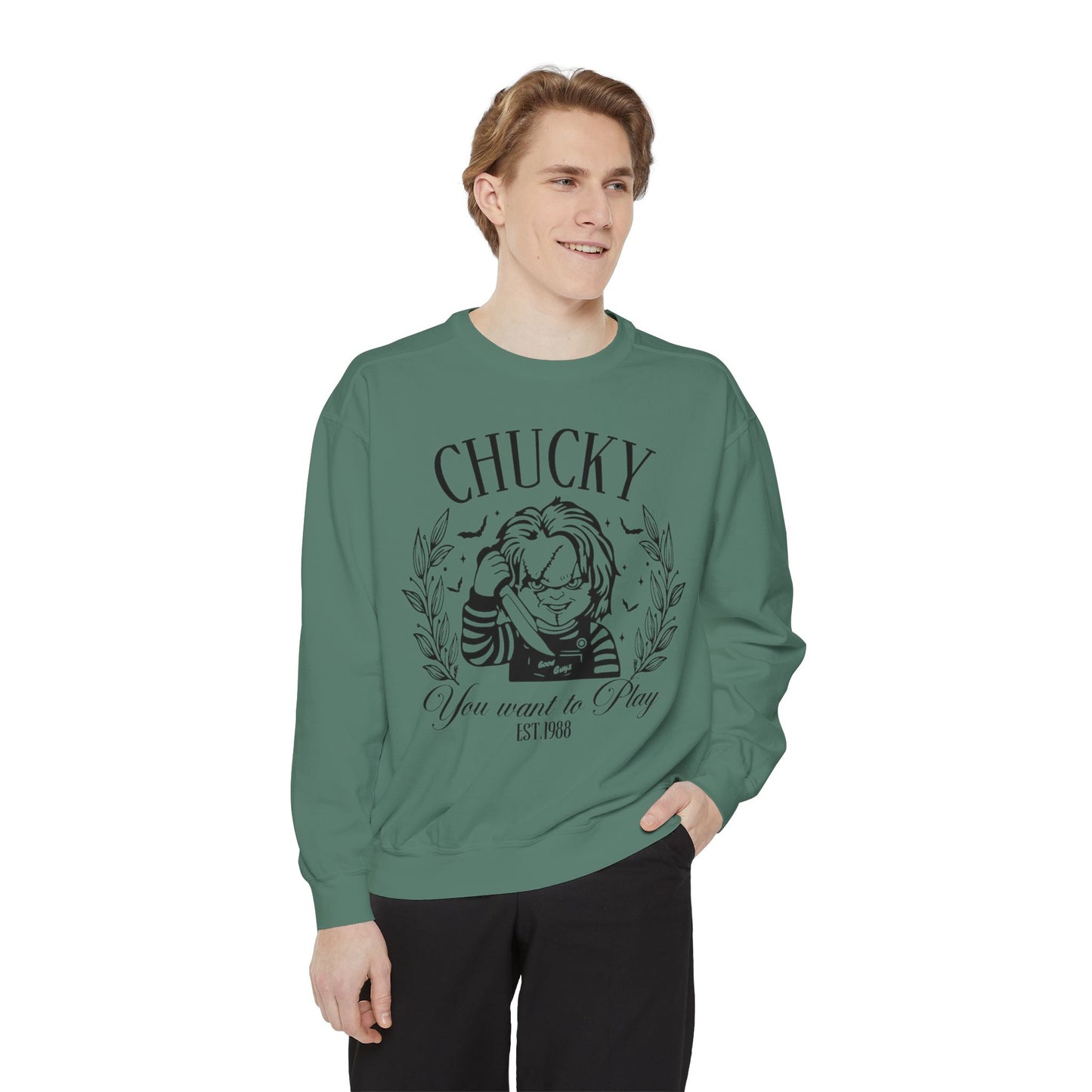 Chucky "You Want to Play" Graphic Sweatshirt