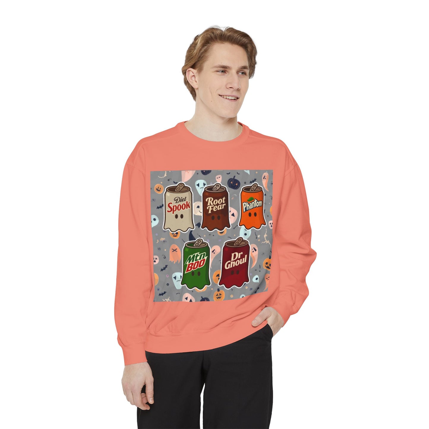 Halloween Candy Ghost Sweatshirt — Vintage Trick-or-Treat Candy Bar Design