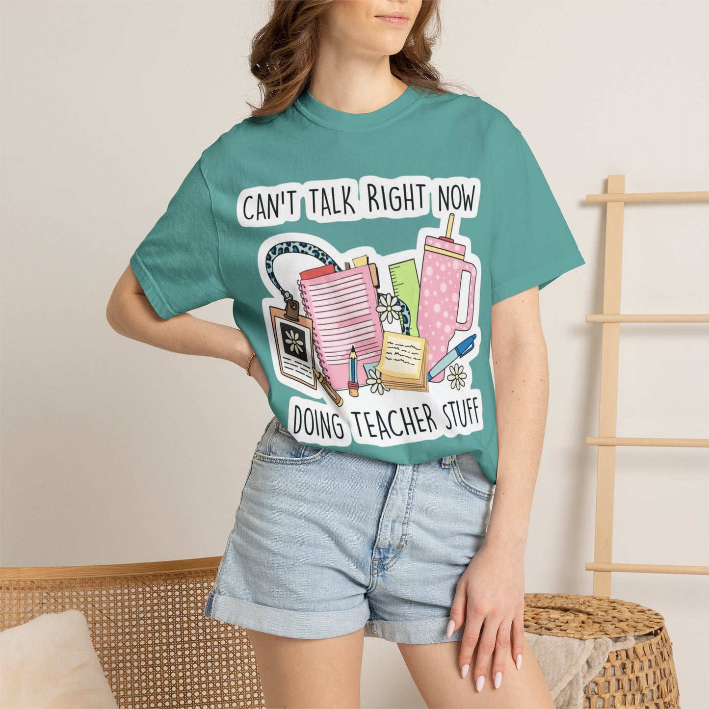 Can't Talk Right Now Doing Teacher Stuff T-Shirt — Funny Teacher Graphic Tee