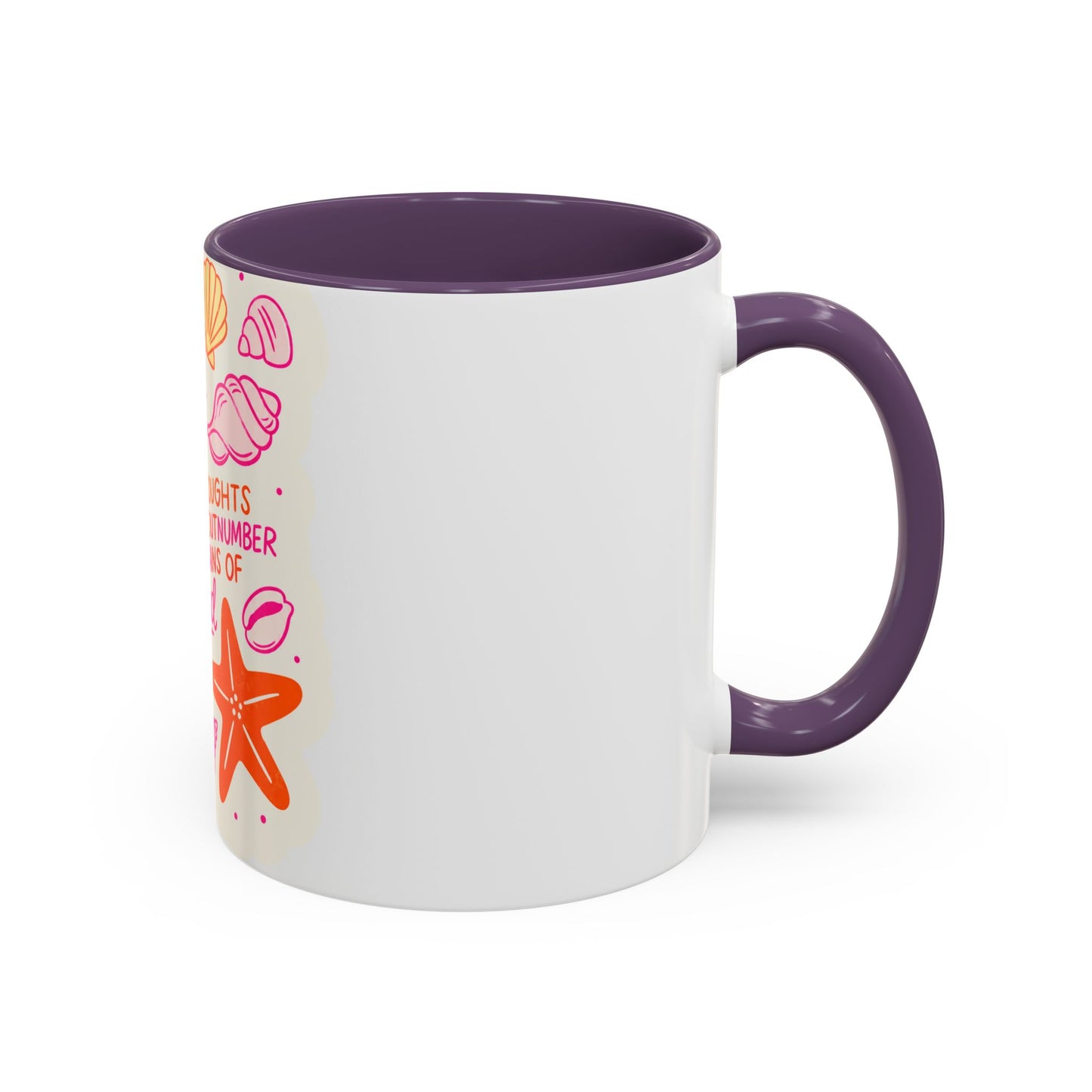 Inspirational Beach Coffee Mug — “God’s Thoughts for You Outnumber the Grains of Sand”