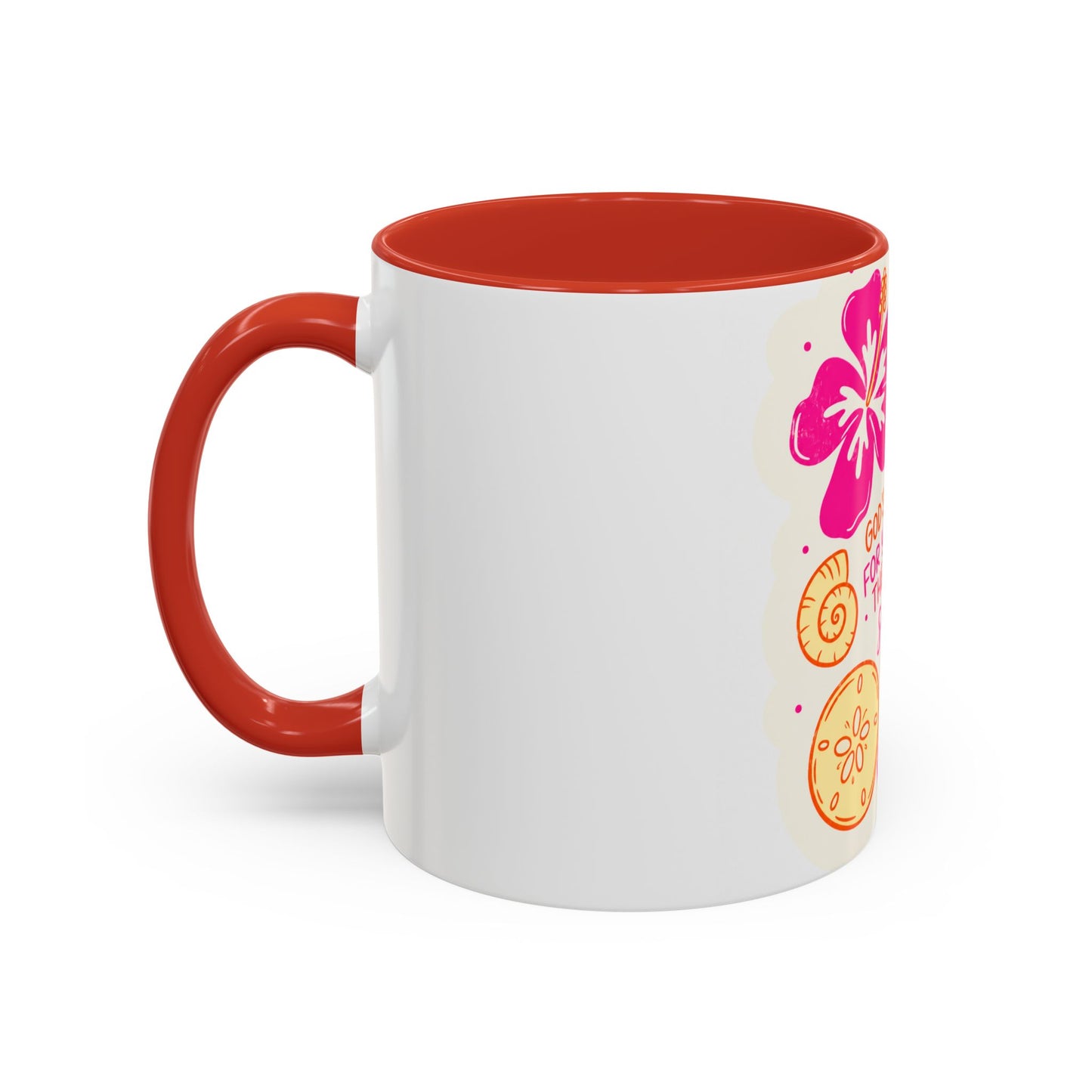 Inspirational Beach Coffee Mug — “God’s Thoughts for You Outnumber the Grains of Sand”