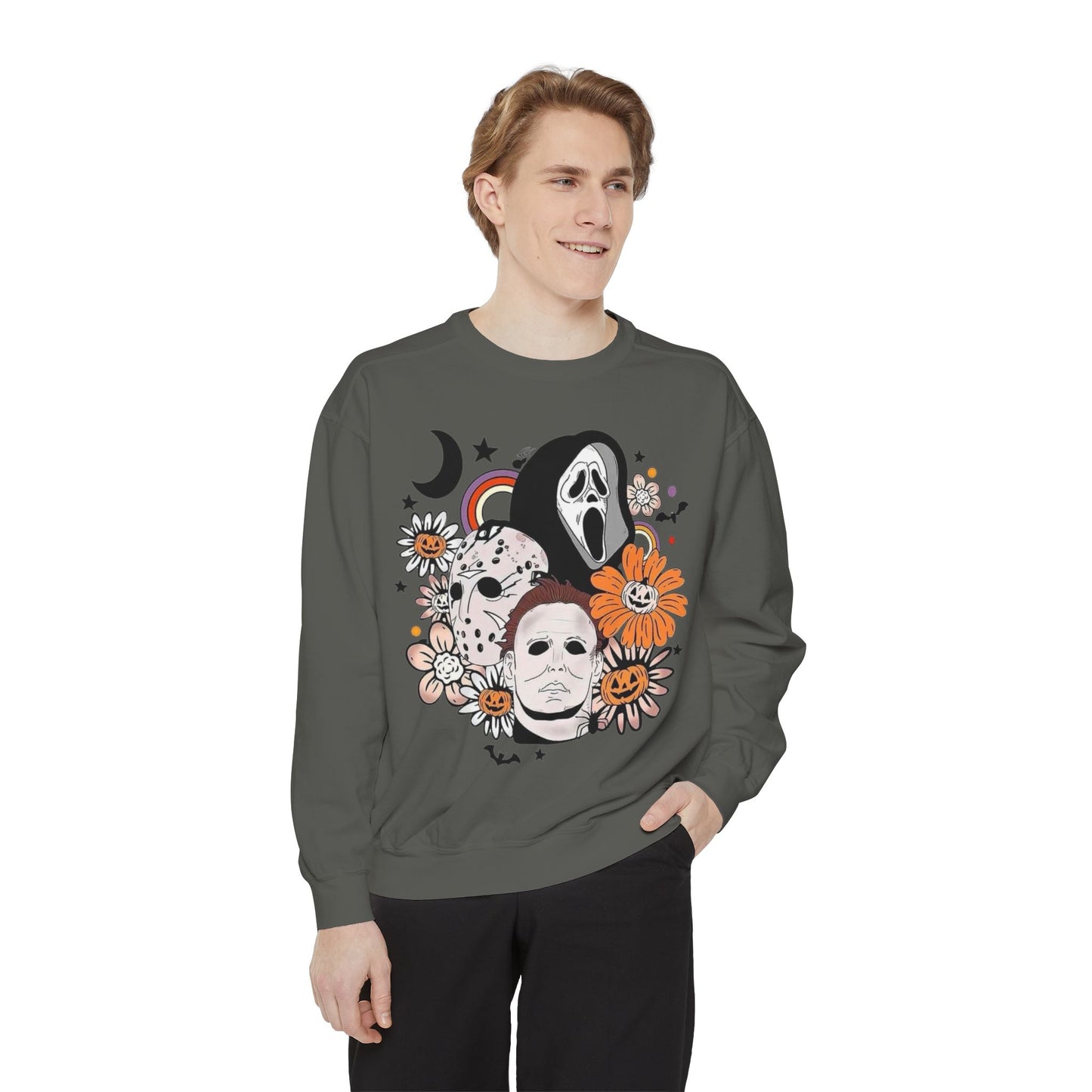Horror Icons Floral Sweatshirt