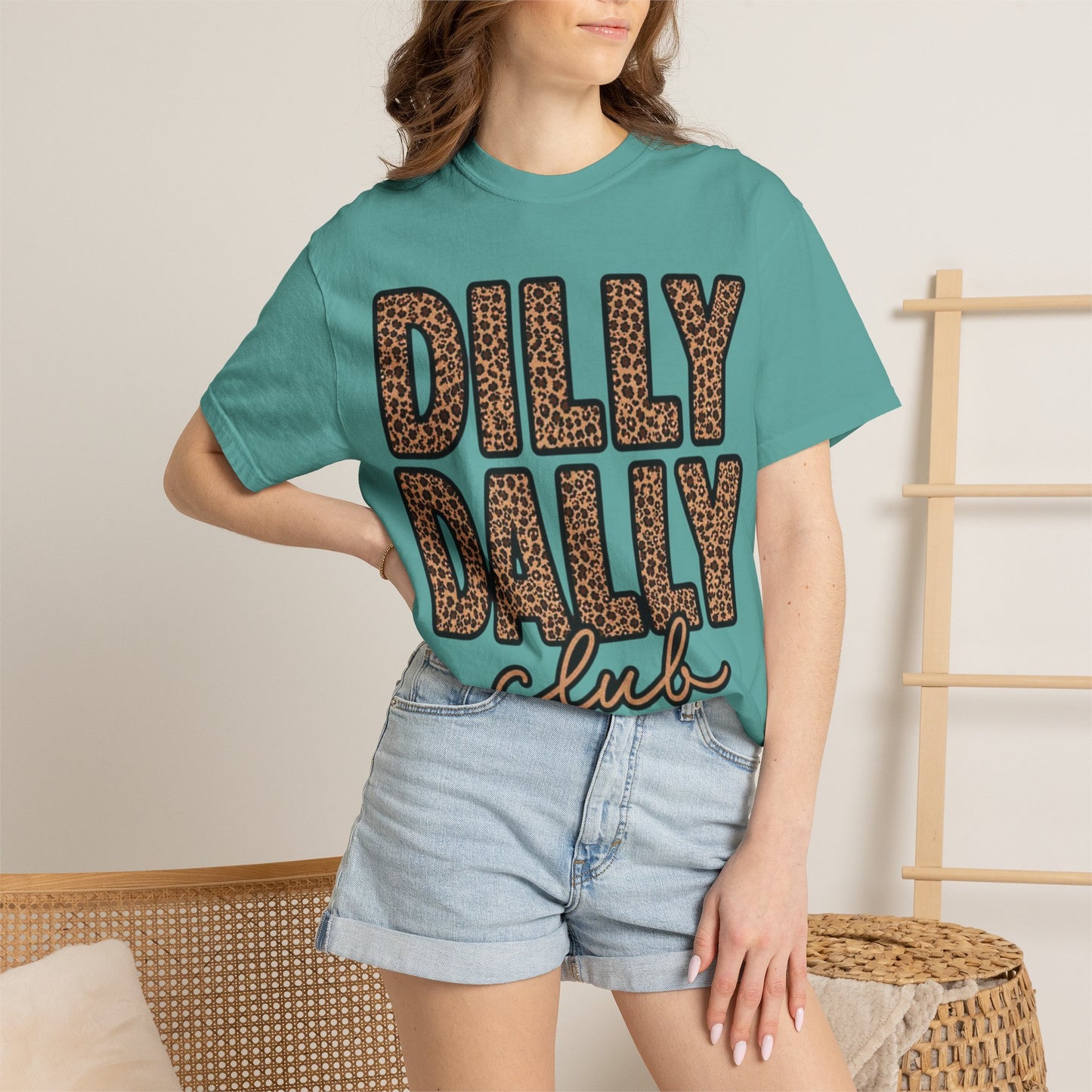 Dilly Dally Club Leopard Print T-Shirt