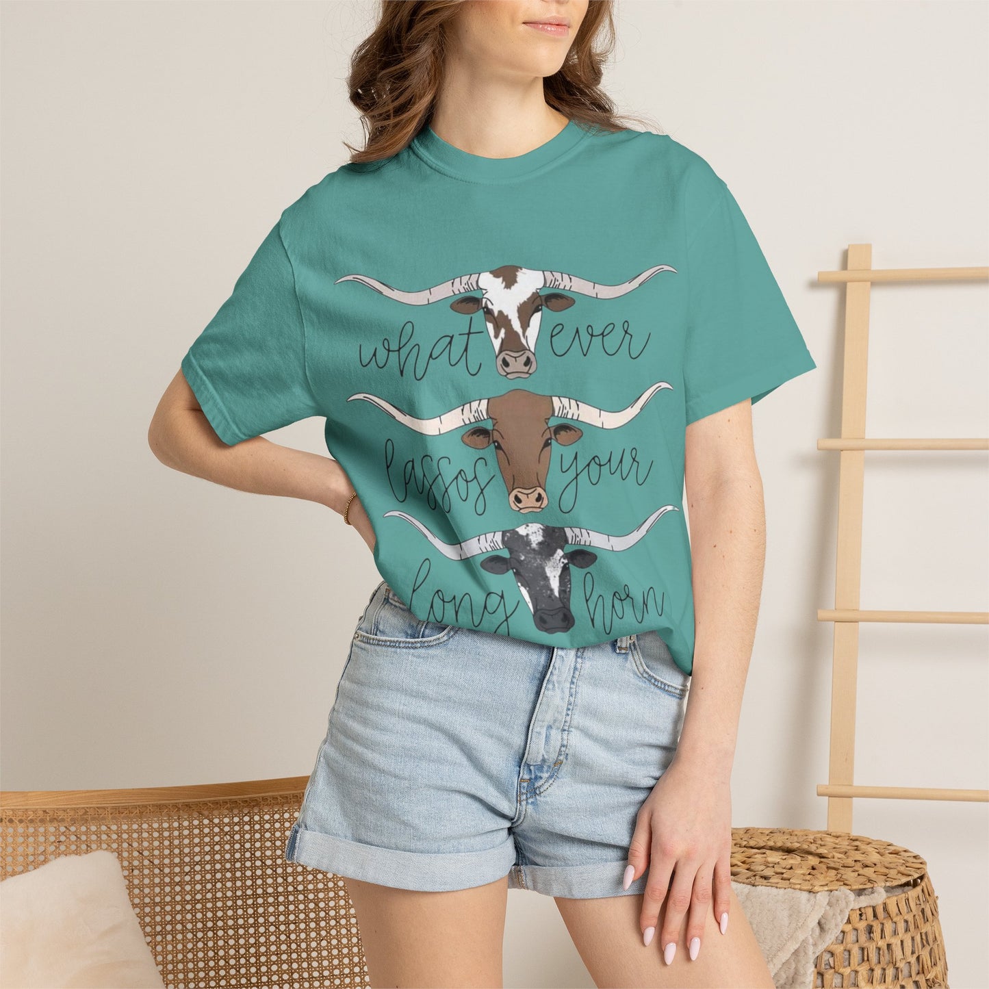 Longhorn Tee — "What Ever Lasso Your Long Horn" Graphic T-Shirt
