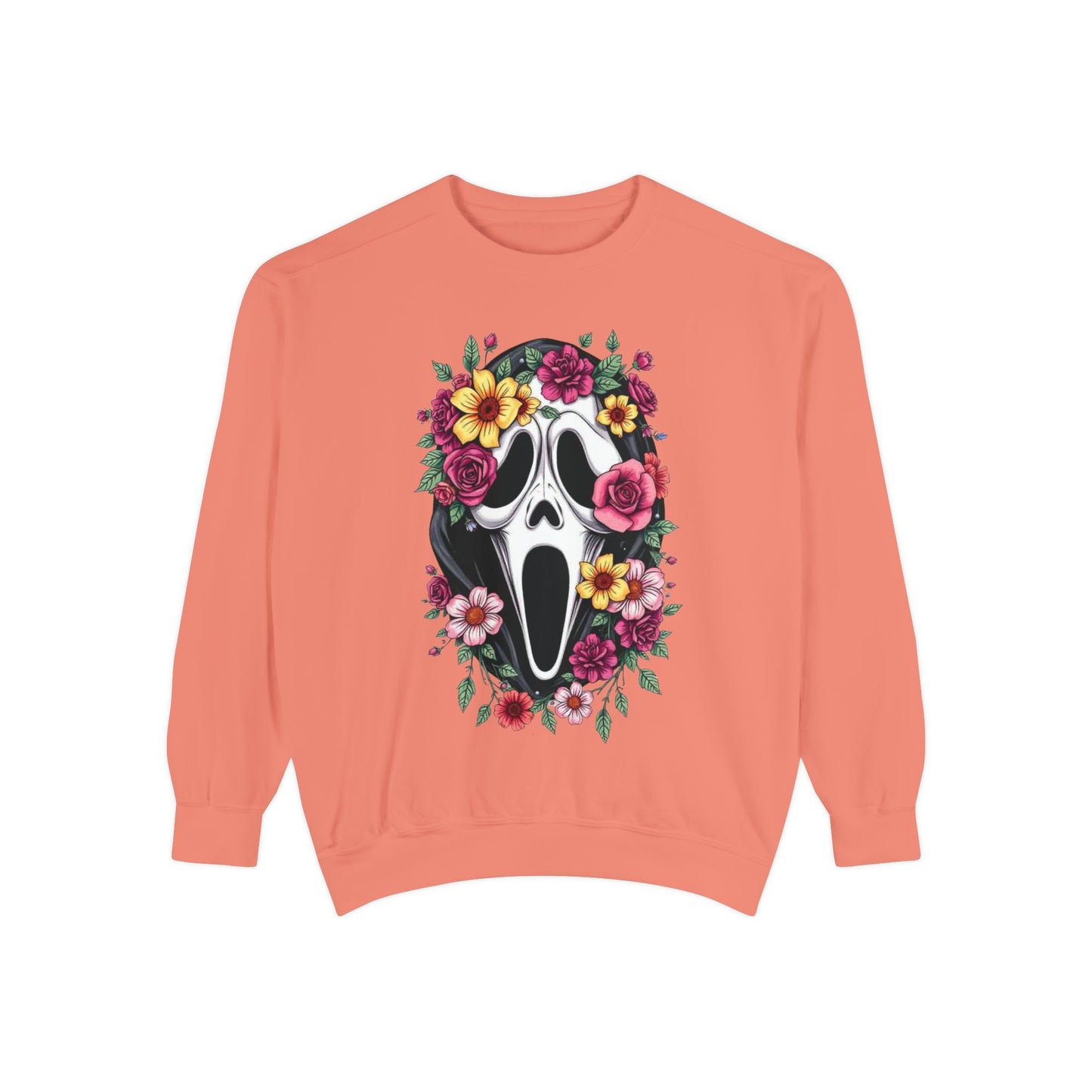Floral Scream Sweatshirt — Floral Ghost Face Crewneck