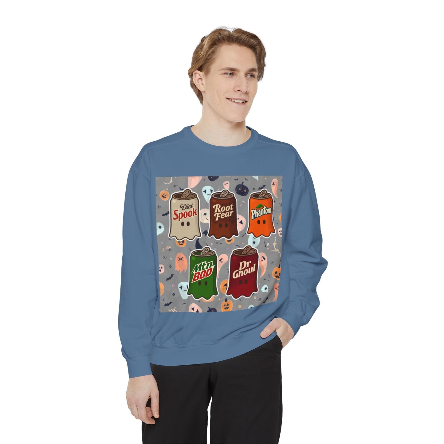 Halloween Candy Ghost Sweatshirt — Vintage Trick-or-Treat Candy Bar Design
