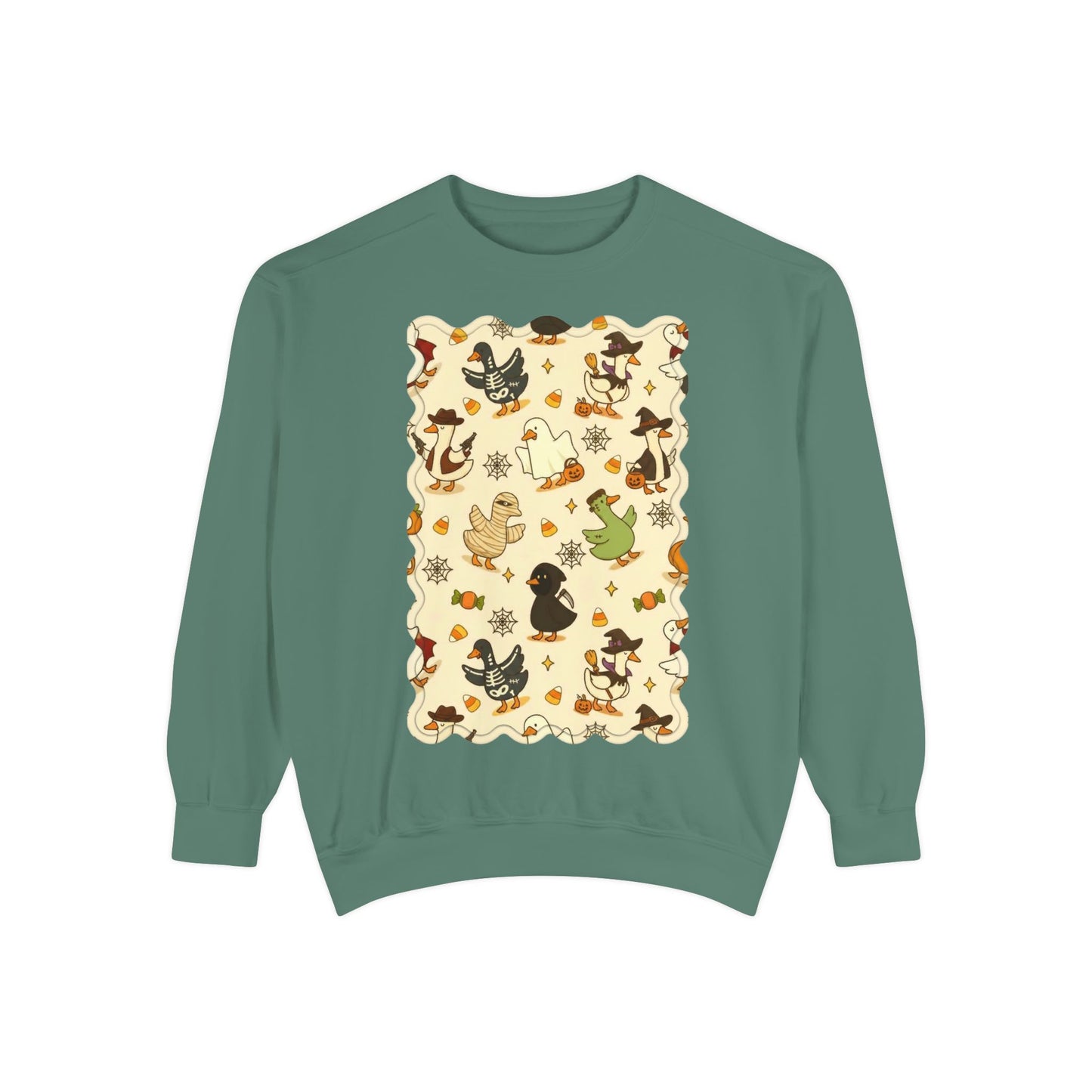 Autumn Witch Cat Pattern Sweatshirt