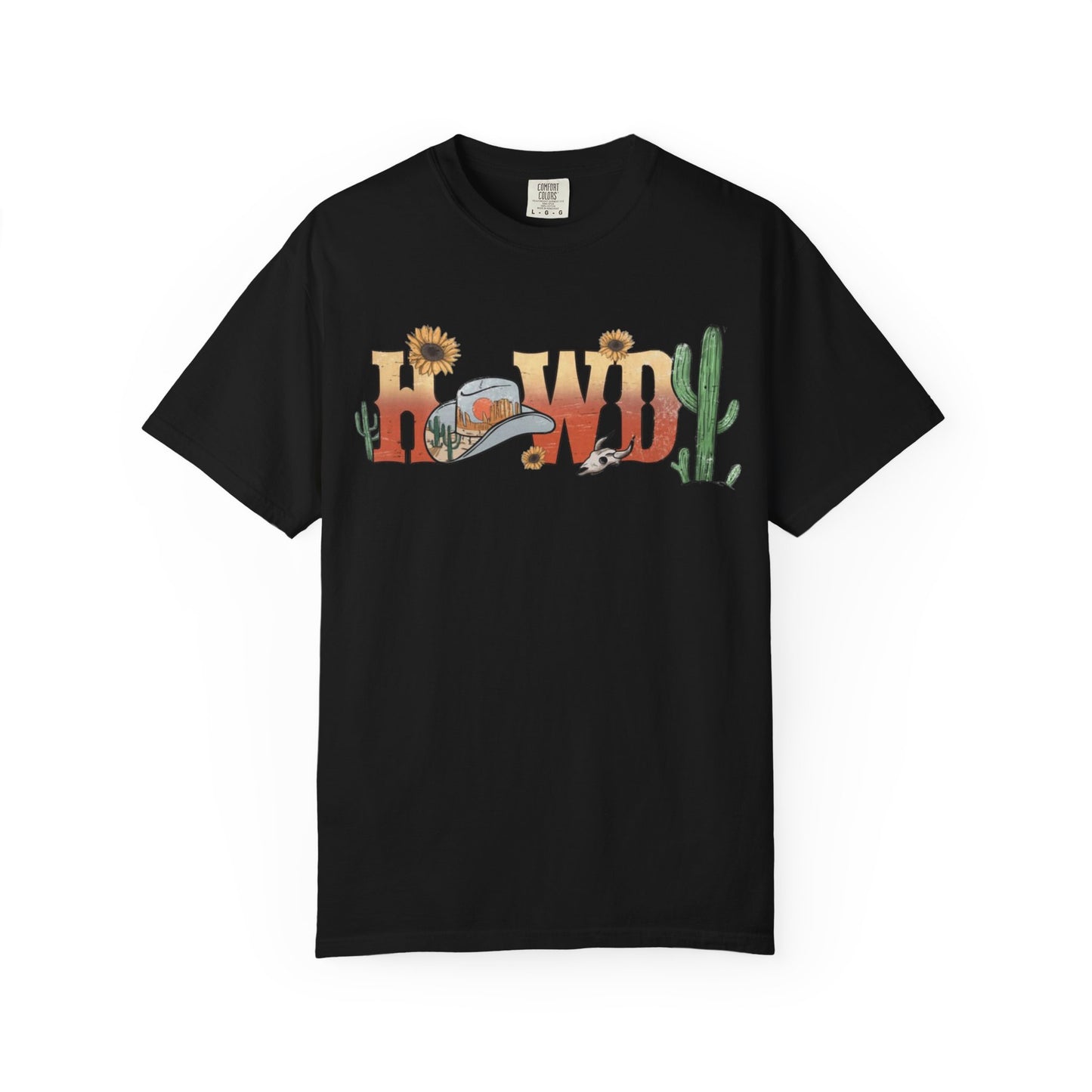 Howdy Western T-Shirt — Southwestern Cactus & Sunflower Graphic Tee