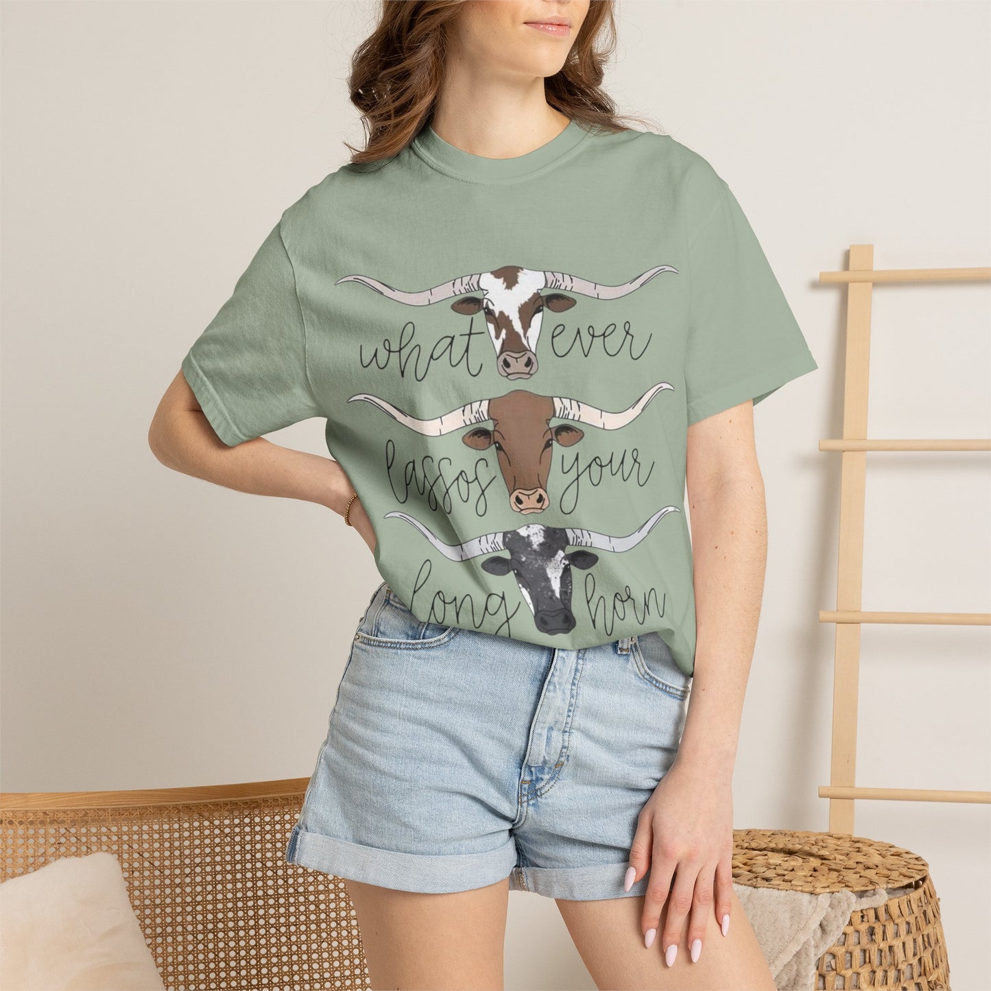 Longhorn Tee — "What Ever Lasso Your Long Horn" Graphic T-Shirt