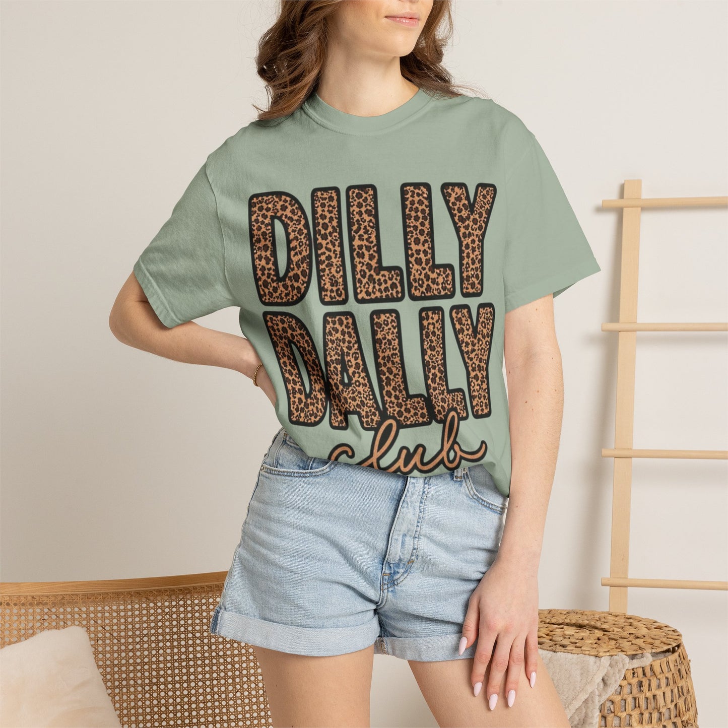 Dilly Dally Club Leopard Print T-Shirt