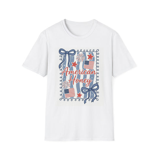American Honey T-Shirt — Patriotic 4th of July Graphic Tee