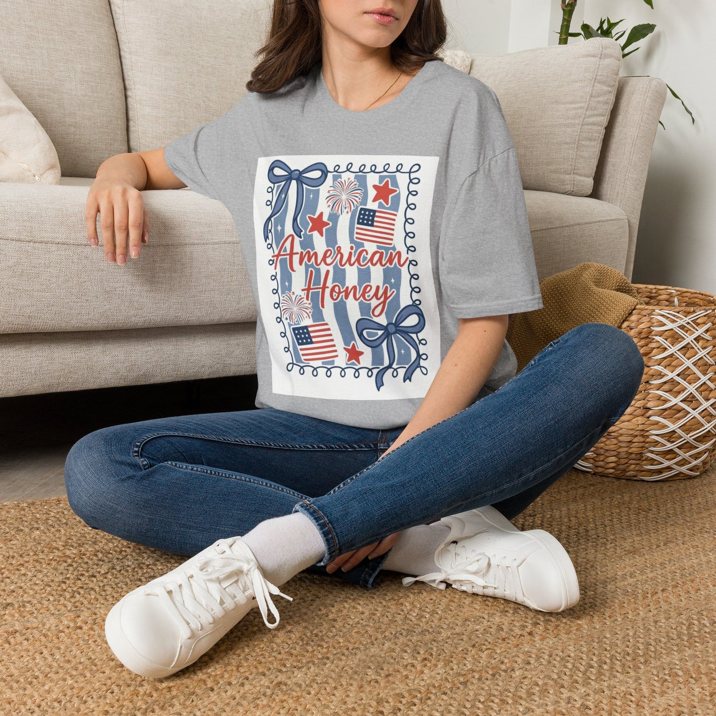 American Honey T-Shirt — Patriotic 4th of July Graphic Tee