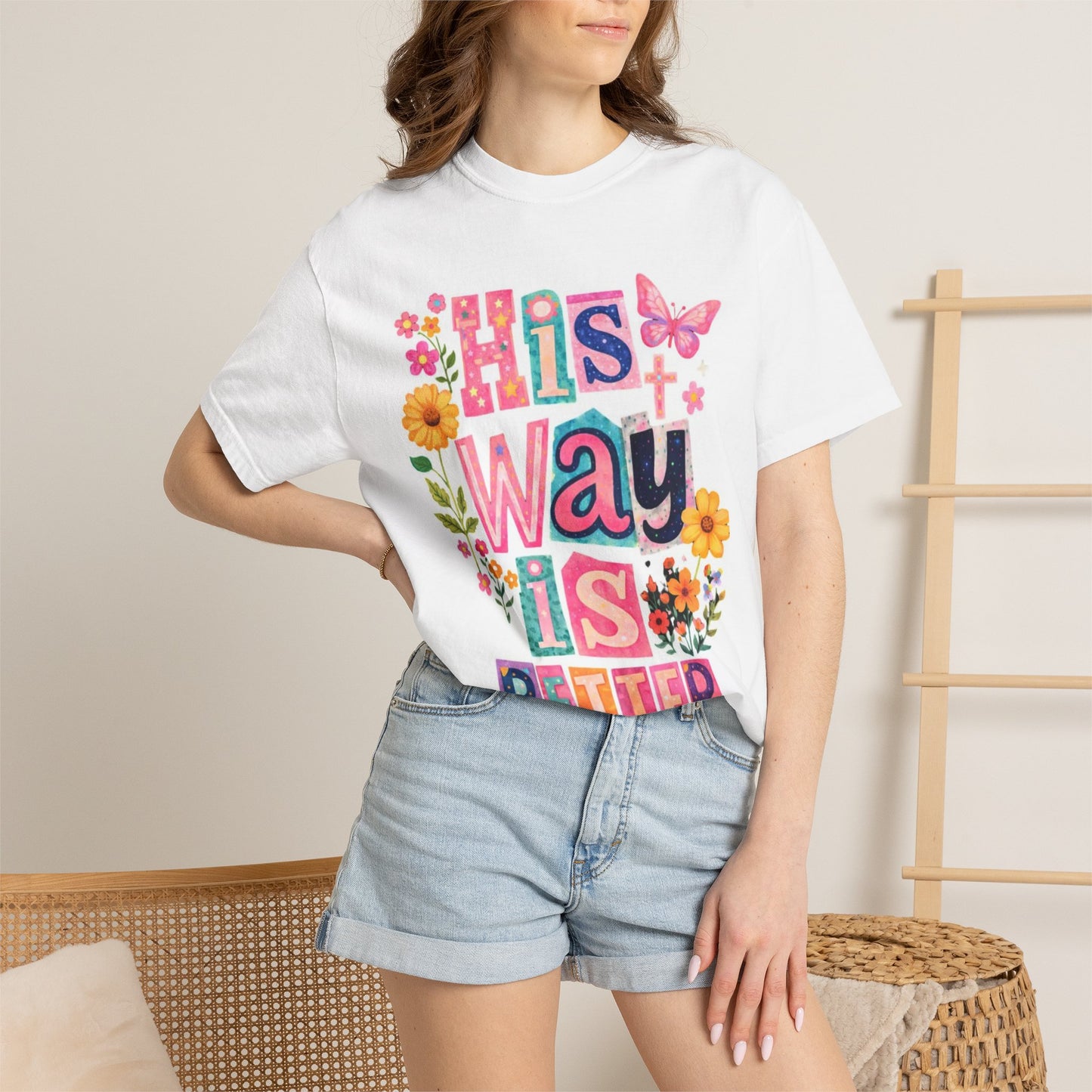 This Way Is Better Floral Graphic T-Shirt