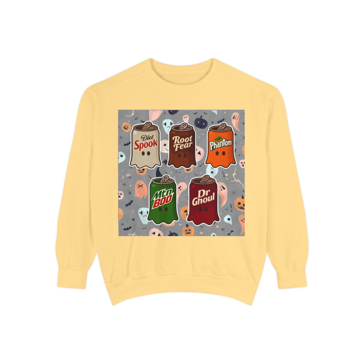 Halloween Candy Ghost Sweatshirt — Vintage Trick-or-Treat Candy Bar Design