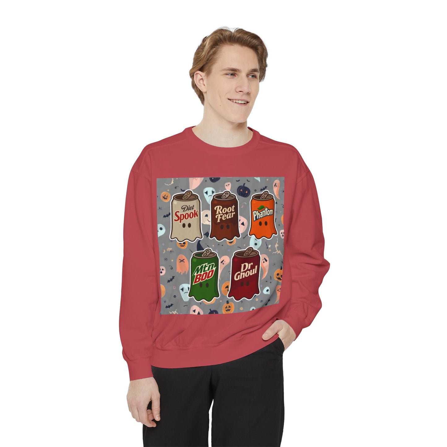 Halloween Candy Ghost Sweatshirt — Vintage Trick-or-Treat Candy Bar Design