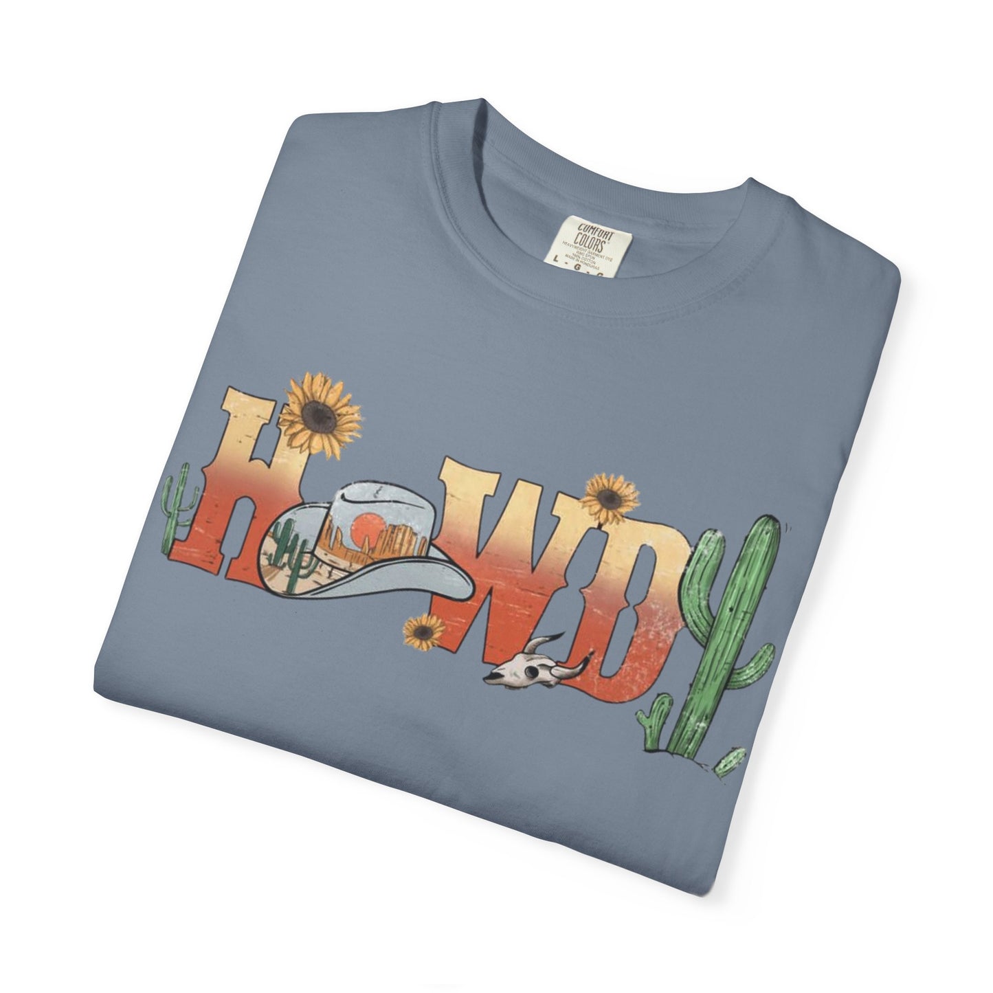Howdy Western T-Shirt — Southwestern Cactus & Sunflower Graphic Tee