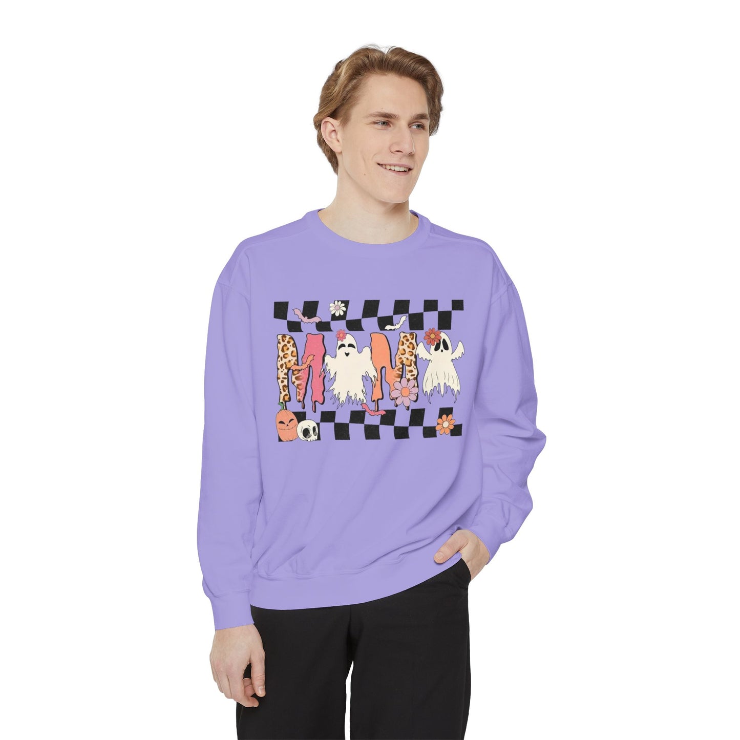 Checkerboard Cats Sweatshirt — Cute Cat Pattern Pullover