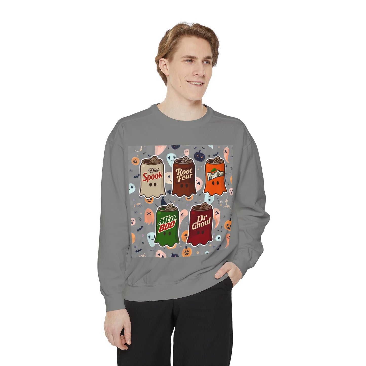 Halloween Candy Ghost Sweatshirt — Vintage Trick-or-Treat Candy Bar Design
