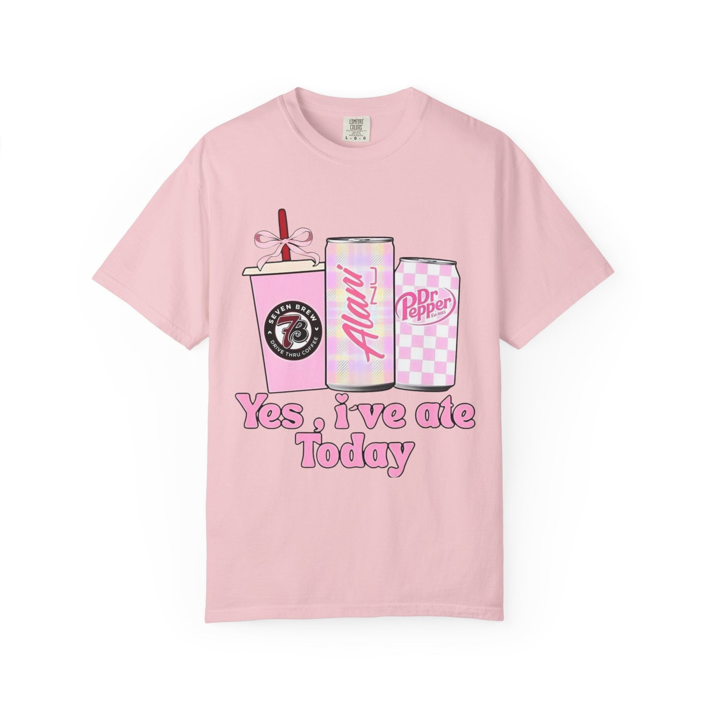 Yes, I've Ate Today T-shirt | Pink Drinks Illustration, Aloha Can, Dr Pepper