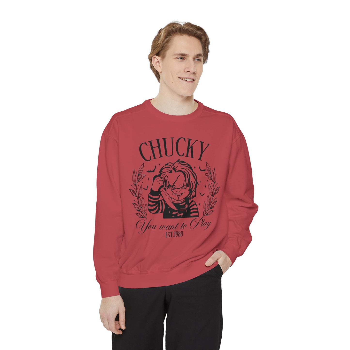 Chucky "You Want to Play" Graphic Sweatshirt