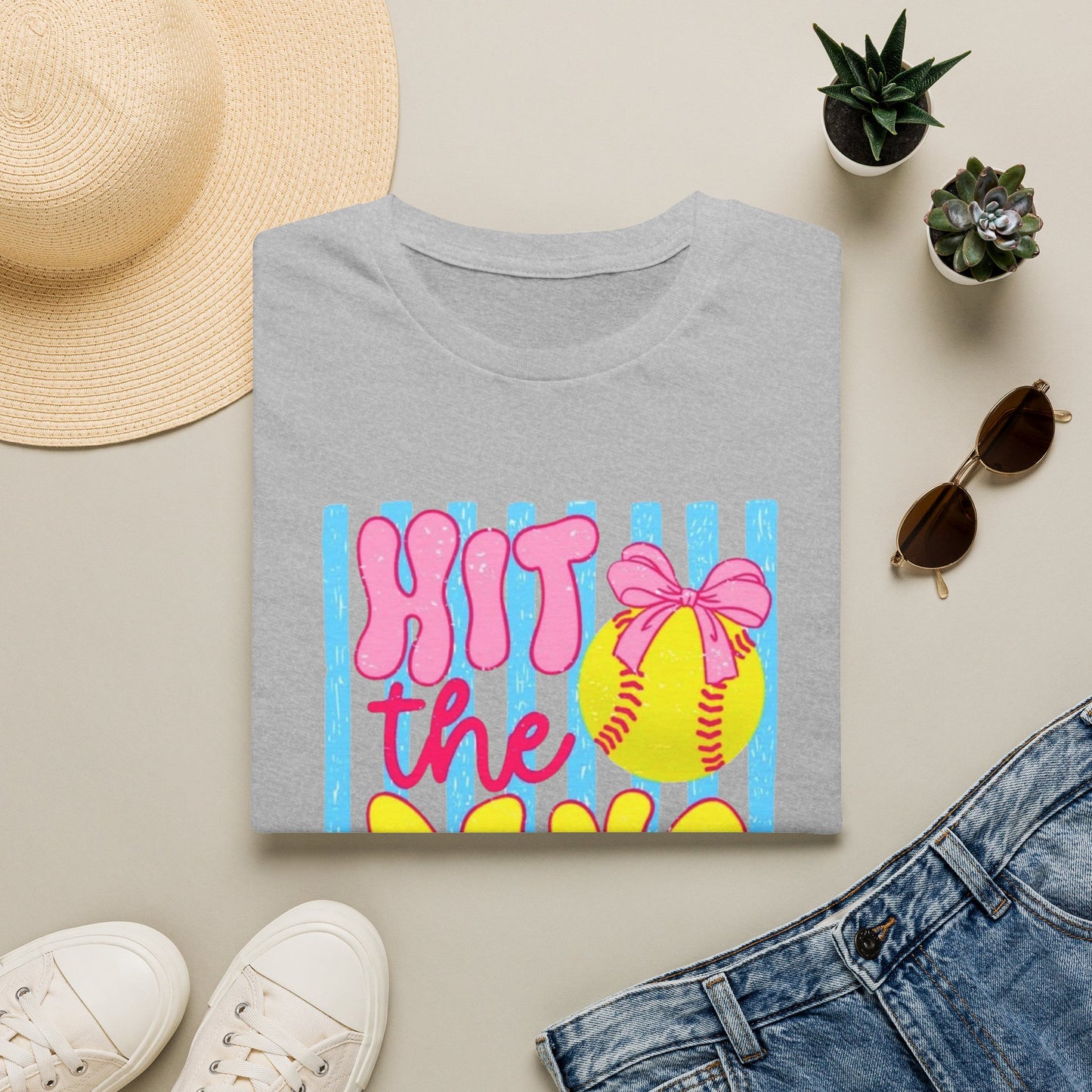 T-Shirt — "Hit the Dang Ball" Cute Softball Tee