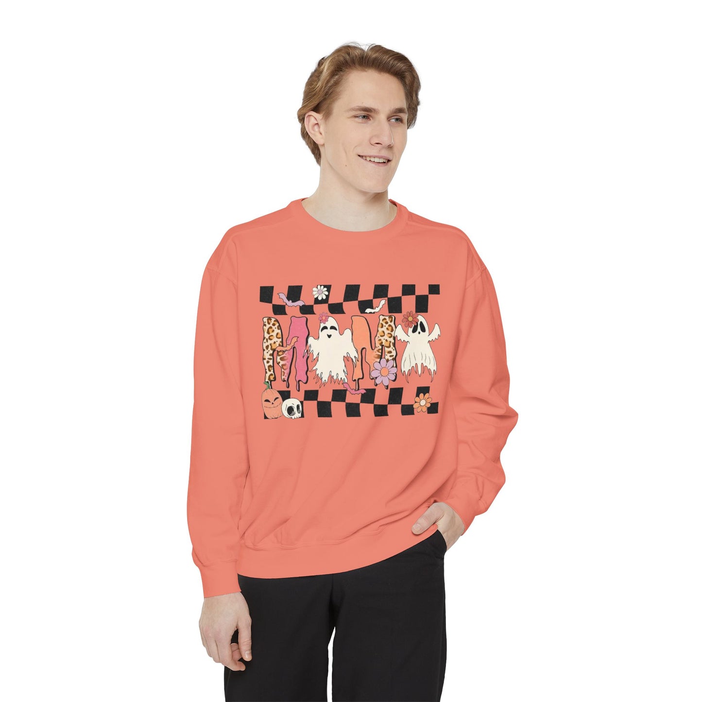 Checkerboard Cats Sweatshirt — Cute Cat Pattern Pullover