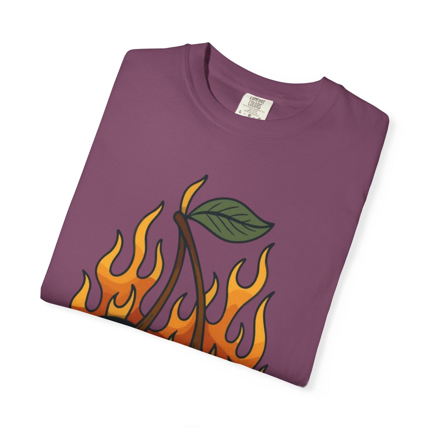 Flaming 8-Ball Cherries T-Shirt | Pool Ball Cherry Graphic