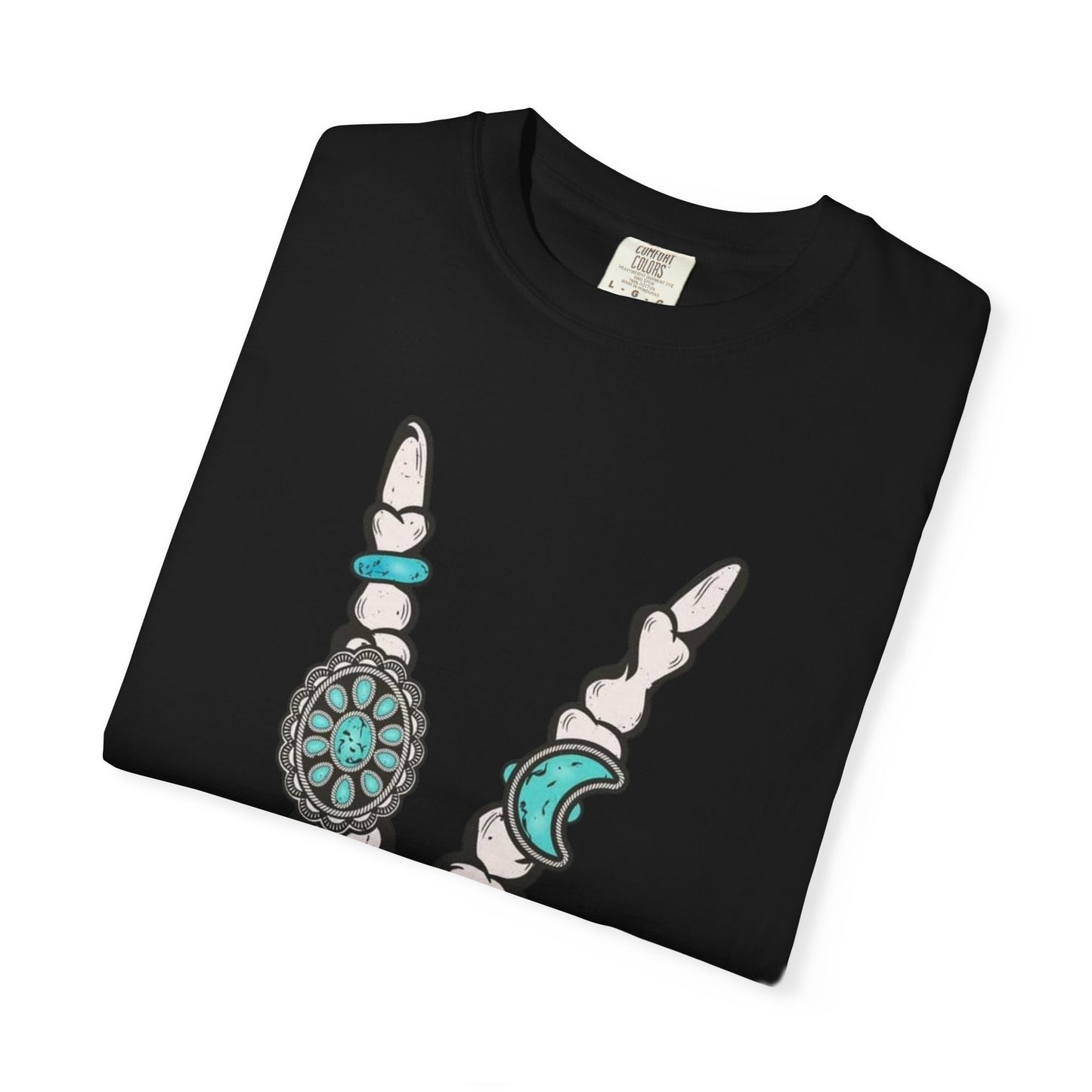 Skeleton Hand Rock 'n' Flower T-Shirt