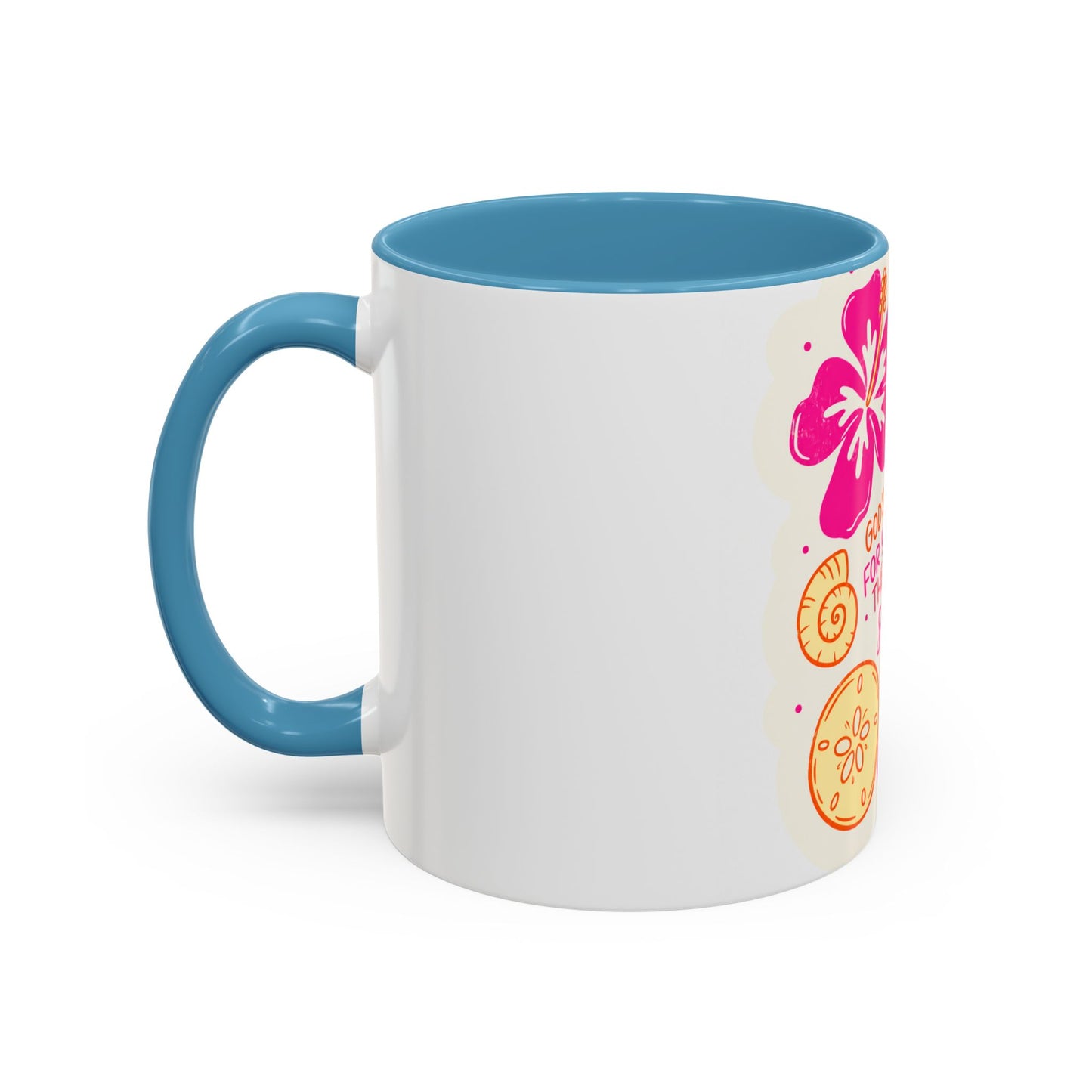 Inspirational Beach Coffee Mug — “God’s Thoughts for You Outnumber the Grains of Sand”