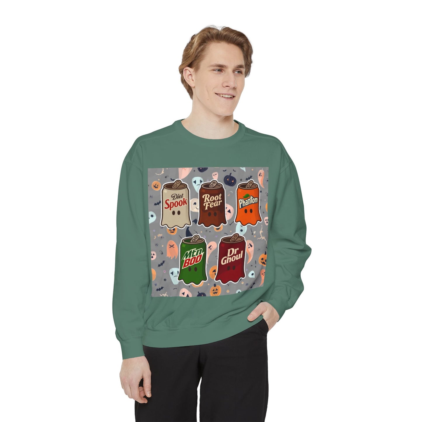 Halloween Candy Ghost Sweatshirt — Vintage Trick-or-Treat Candy Bar Design