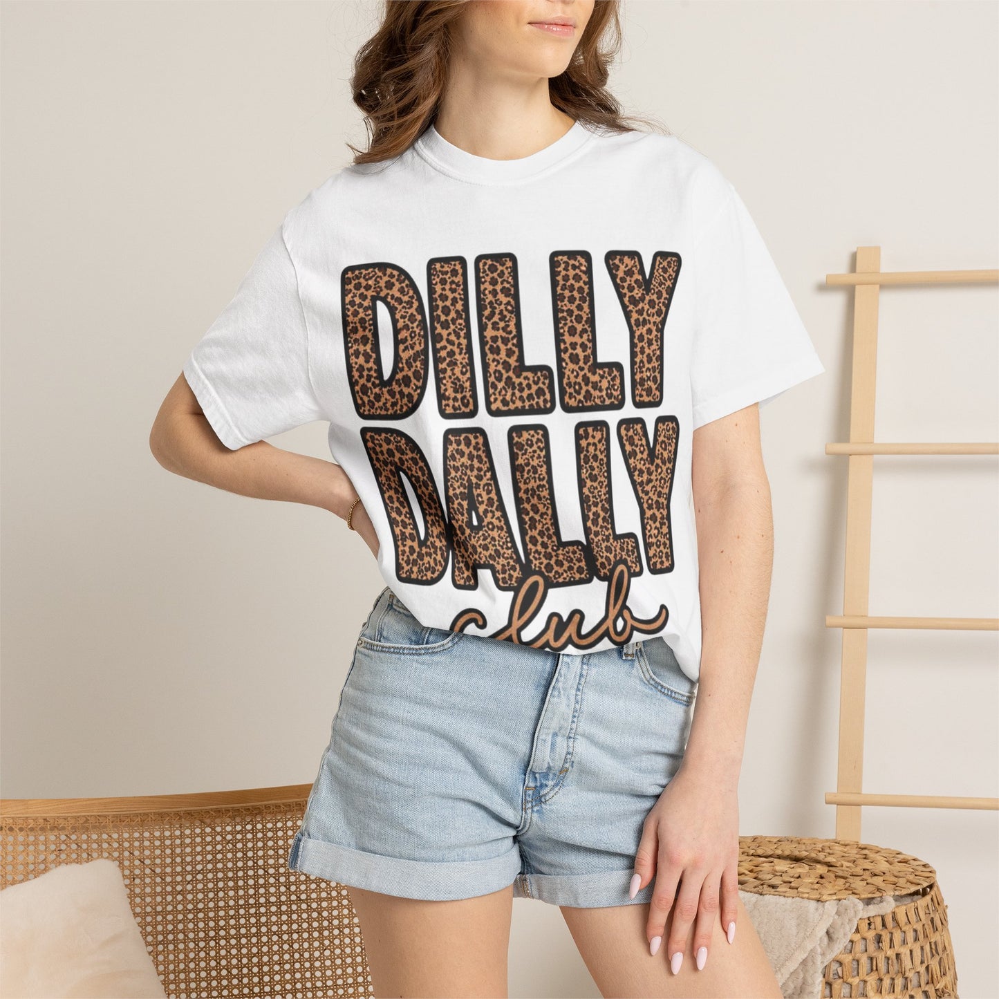 Dilly Dally Club Leopard Print T-Shirt