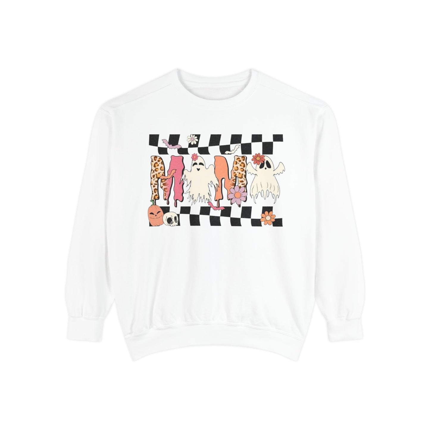 Checkerboard Cats Sweatshirt — Cute Cat Pattern Pullover