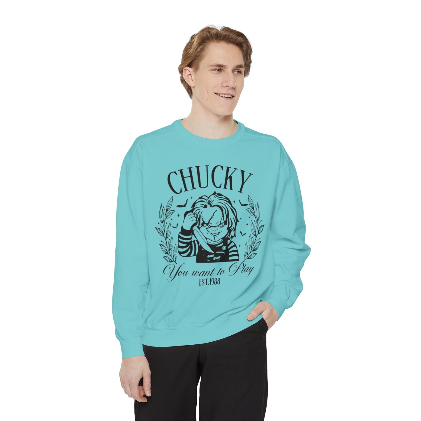 Chucky "You Want to Play" Graphic Sweatshirt