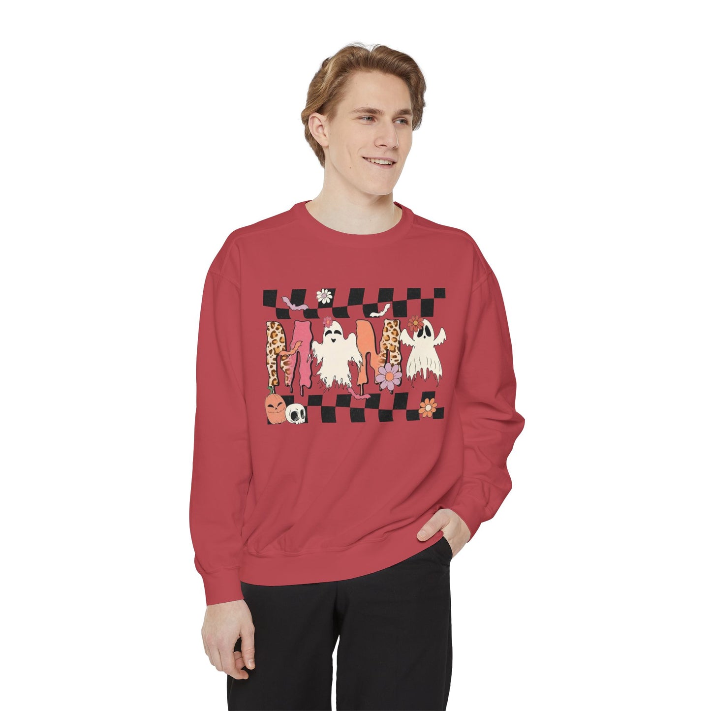Checkerboard Cats Sweatshirt — Cute Cat Pattern Pullover