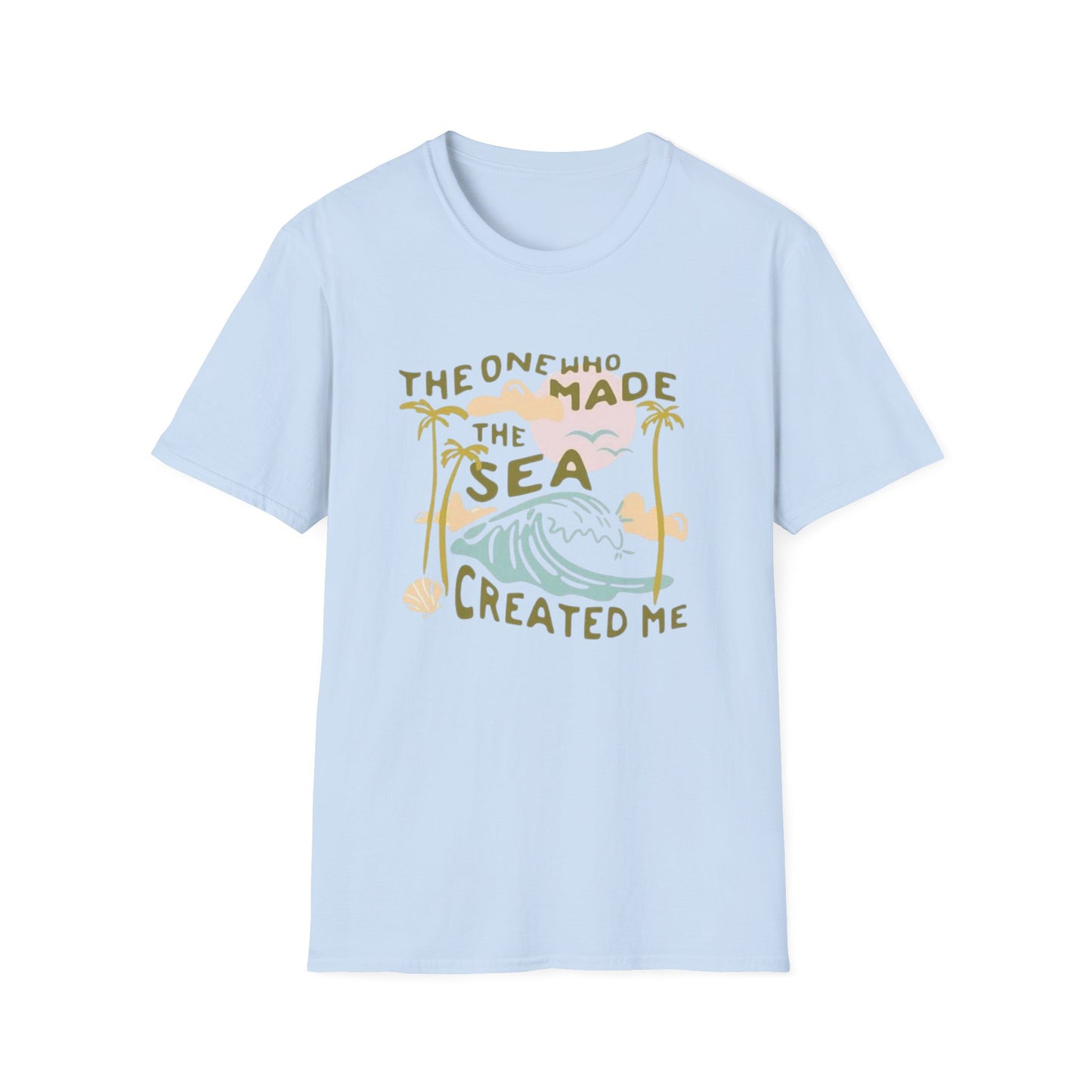 The One Who Made the Sea T-Shirt — Inspirational Beach Faith Graphic Tee